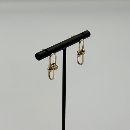 18K Yellow Gold inspired hardware earrings