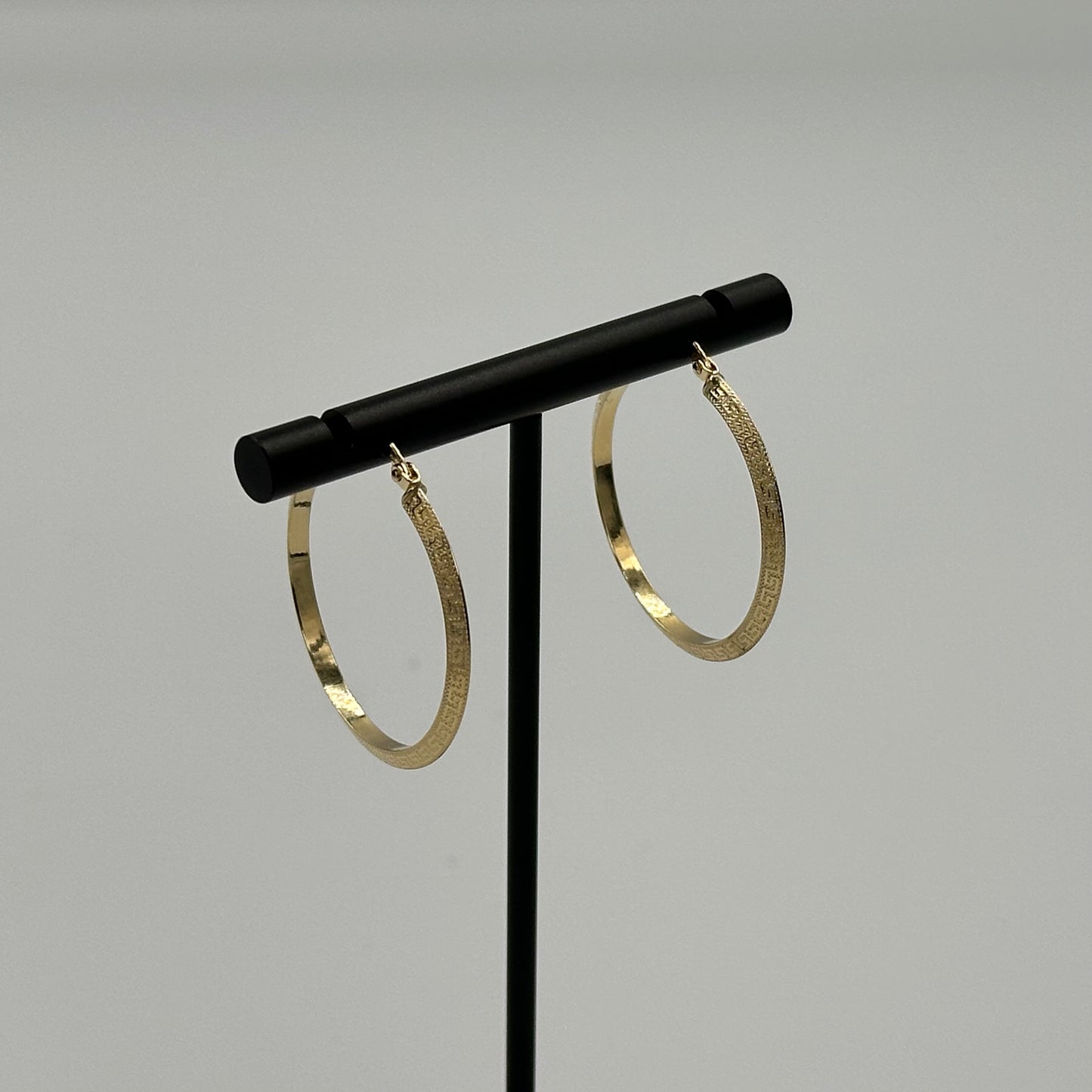 18K Yellow Gold Large hoop earrings