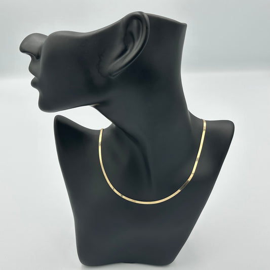 18K Yellow Gold snake chain necklace