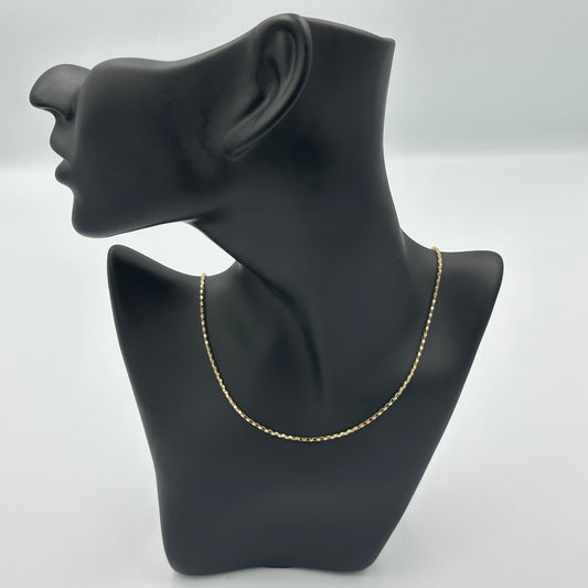 18K Yellow Gold damascus chain necklace