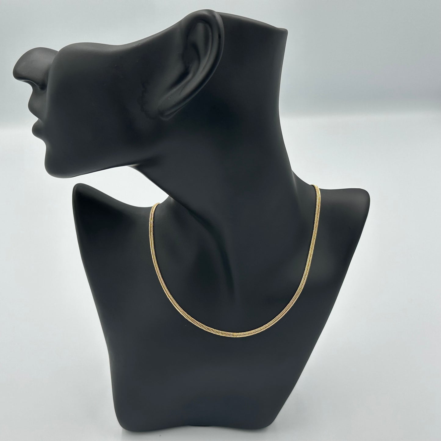 18K Yellow Gold thin japanese chain necklace